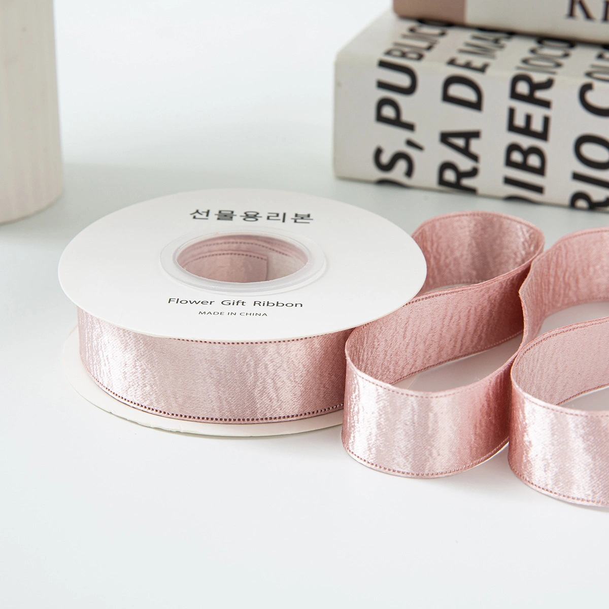 Cuộn ruy băng lụa nhung da PU ánh kim gói hoa buộc nơ quà tặng 2.5cm x 10yard ảnh 14