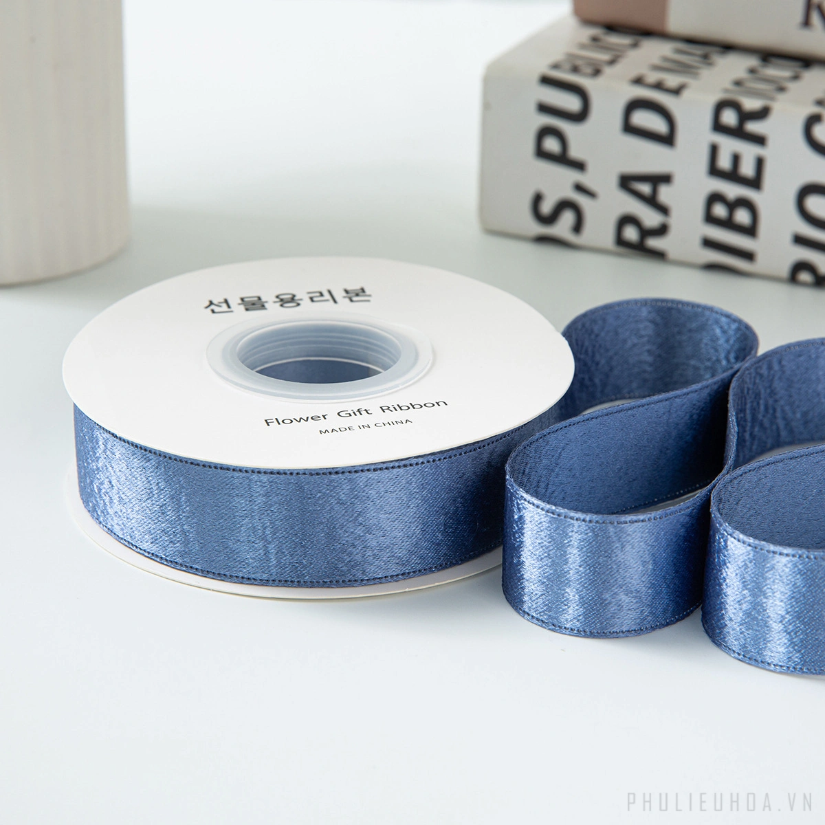 Cuộn ruy băng lụa nhung da PU ánh kim gói hoa buộc nơ quà tặng 2.5cm x 10yard ảnh 15