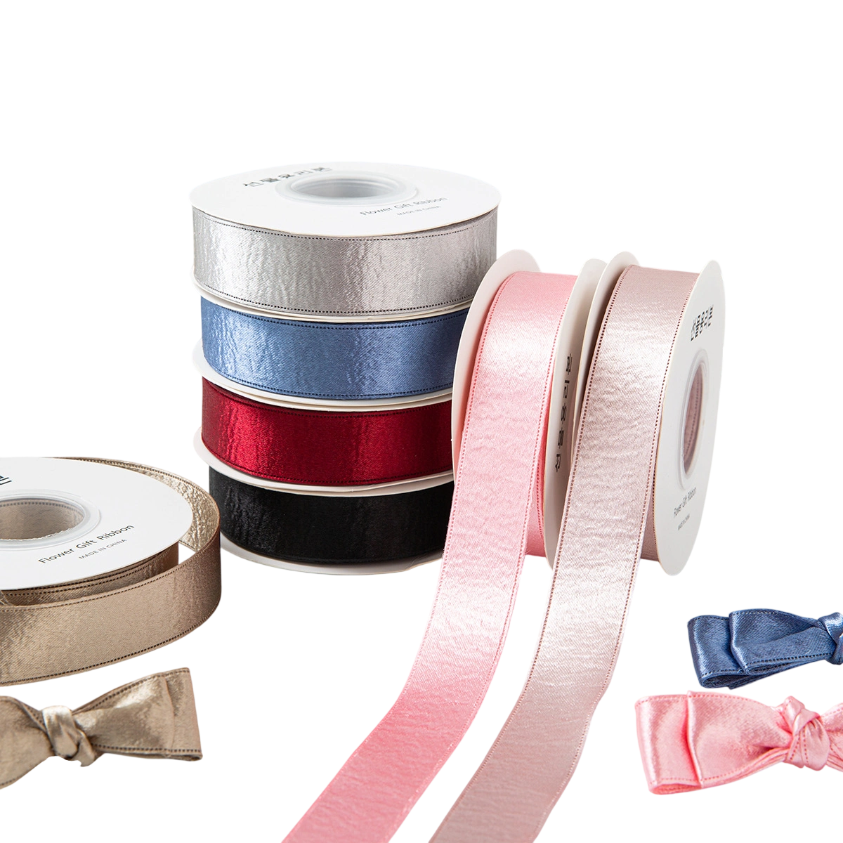 Cuộn ruy băng lụa nhung da PU ánh kim gói hoa buộc nơ quà tặng 2.5cm x 10yard ảnh 1