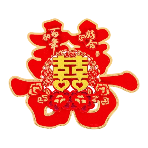 Cặp chữ phúc, hỷ khổ lớn trang trí phòng cưới ảnh 1