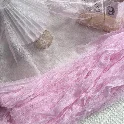 Khăn trải bàn runner vải voan lưới nhún lượn sóng đủ màu trang trí bàn tiệc, phông nền, background chụp ảnh 
 ảnh 10