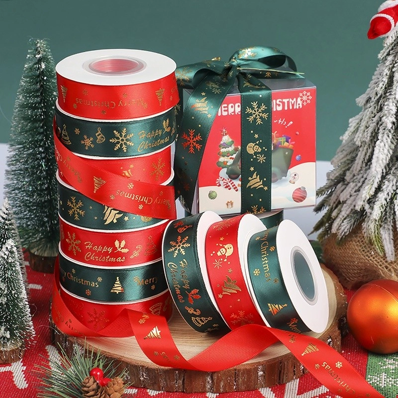 Set túi, giấy bọc quà tặng và dây ruy băng Noel giáng sinh 25yard ảnh 32