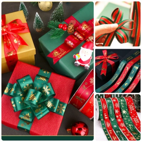 Set túi, giấy bọc quà tặng và dây ruy băng Noel giáng sinh 25yard ảnh 31