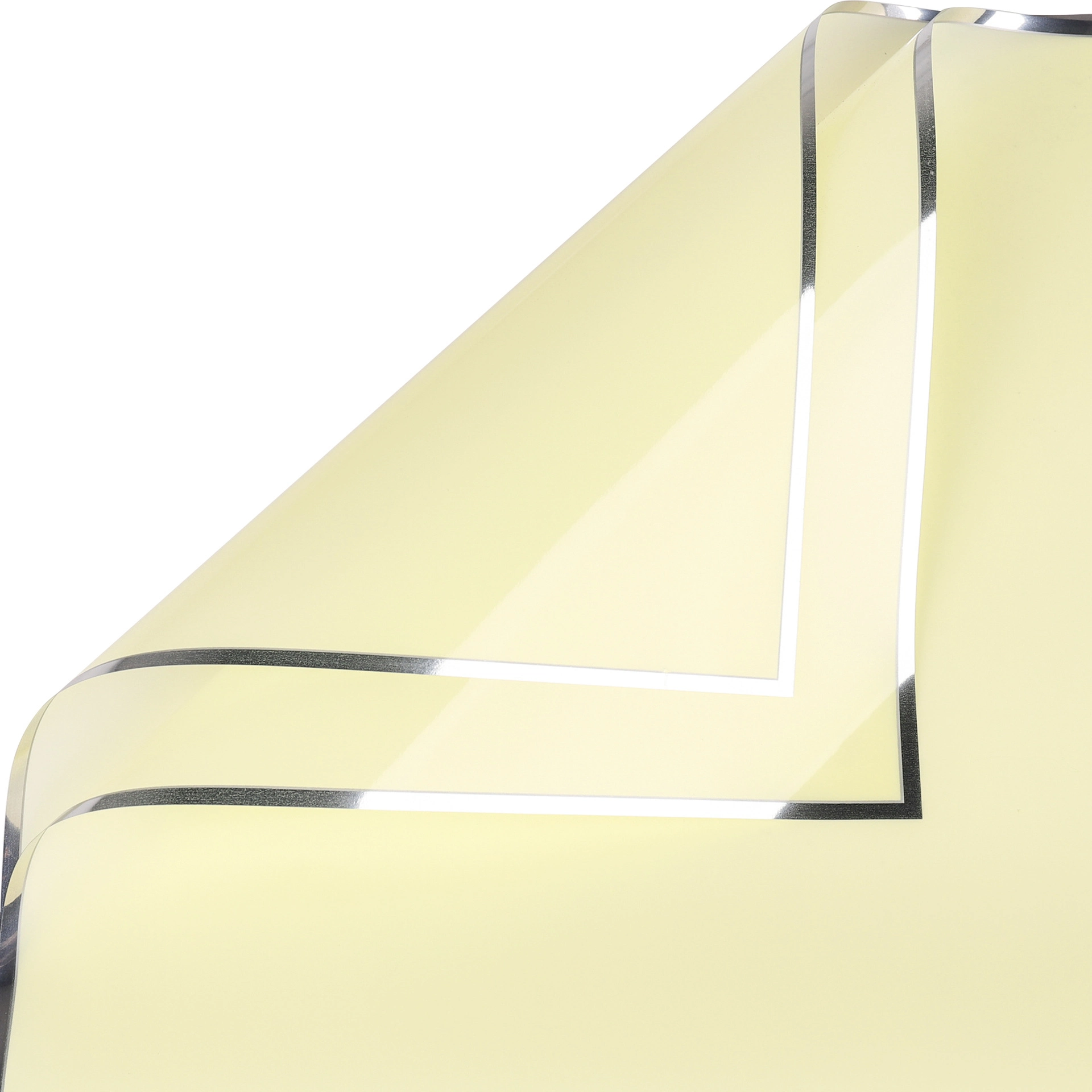 Giấy gói hoa OPP 5.3zem bóng kính bóng mờ viền nhũ bạc 57x57cm xấp 20 tờ ảnh 15