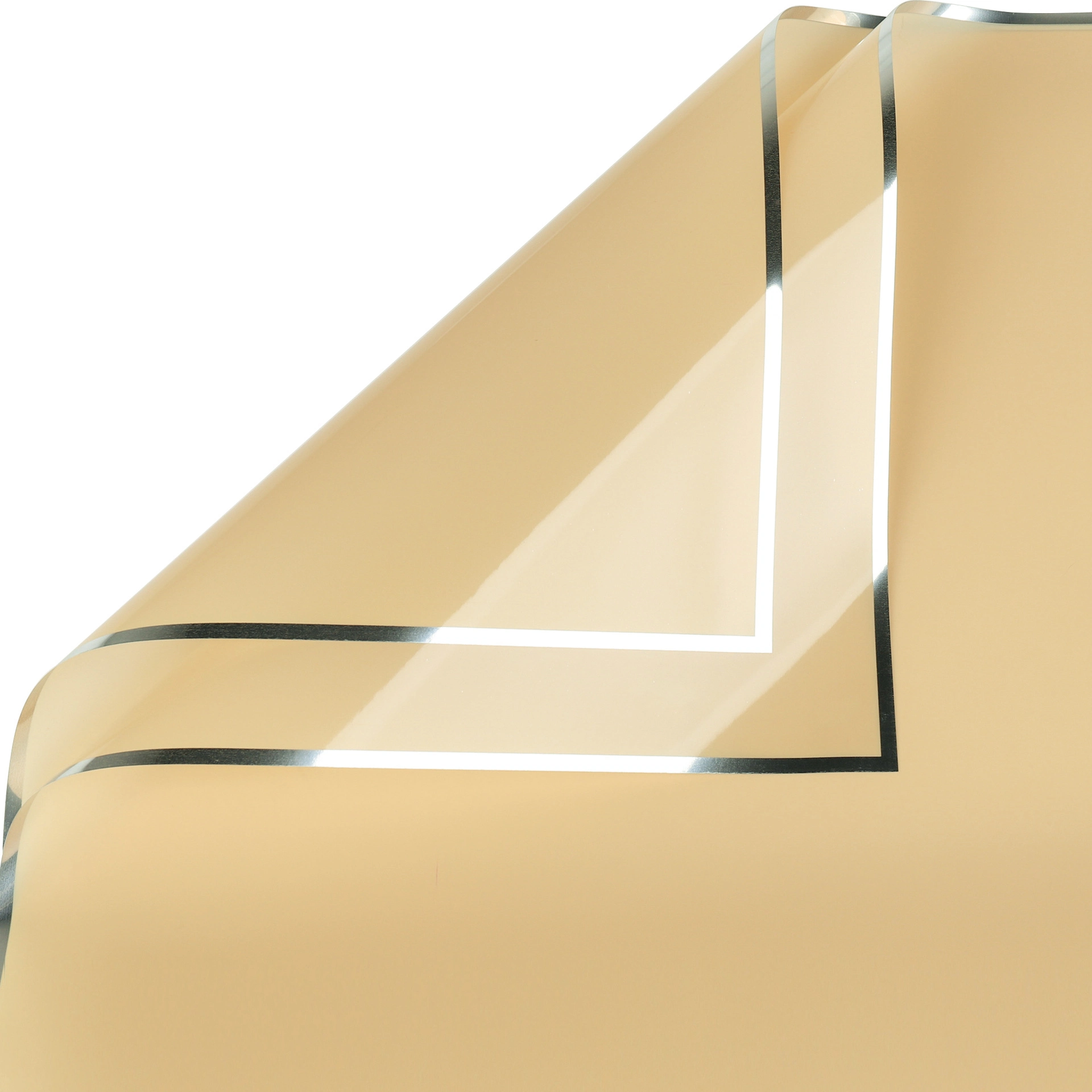 Giấy gói hoa OPP 5.3zem bóng kính bóng mờ viền nhũ bạc 57x57cm xấp 20 tờ ảnh 16