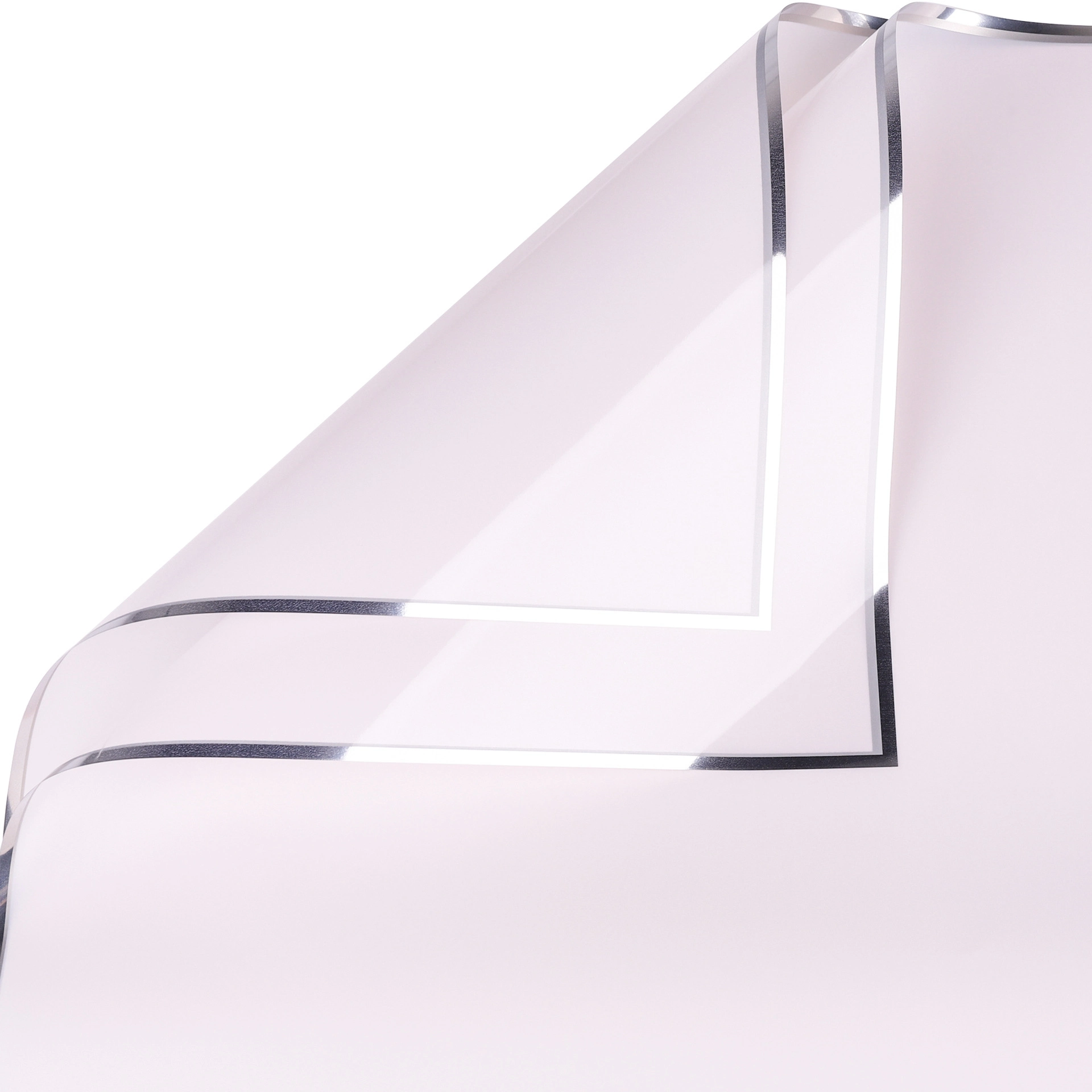 Giấy gói hoa OPP 5.3zem bóng kính bóng mờ viền nhũ bạc 57x57cm xấp 20 tờ ảnh 19