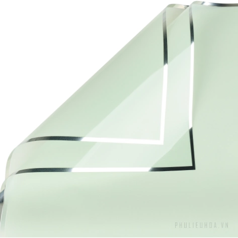Giấy gói hoa OPP 5.3zem bóng kính bóng mờ viền nhũ bạc 57x57cm xấp 20 tờ ảnh 17