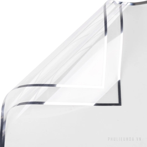 Giấy gói hoa OPP 5.3zem bóng kính bóng mờ viền nhũ bạc 57x57cm xấp 20 tờ ảnh 23