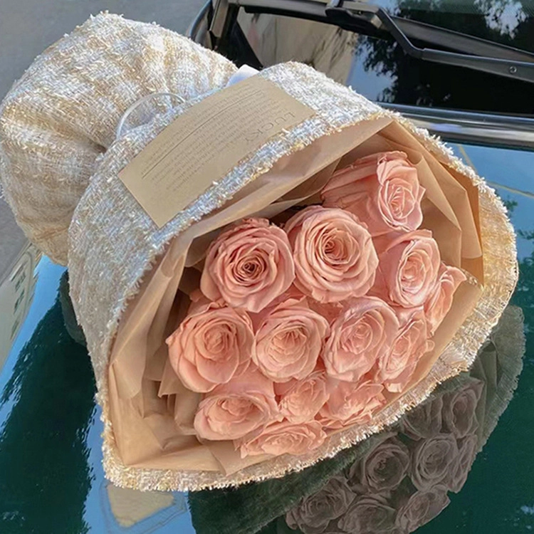 Cuộn vải bố caro bọc hoa 50x150cm ảnh 8