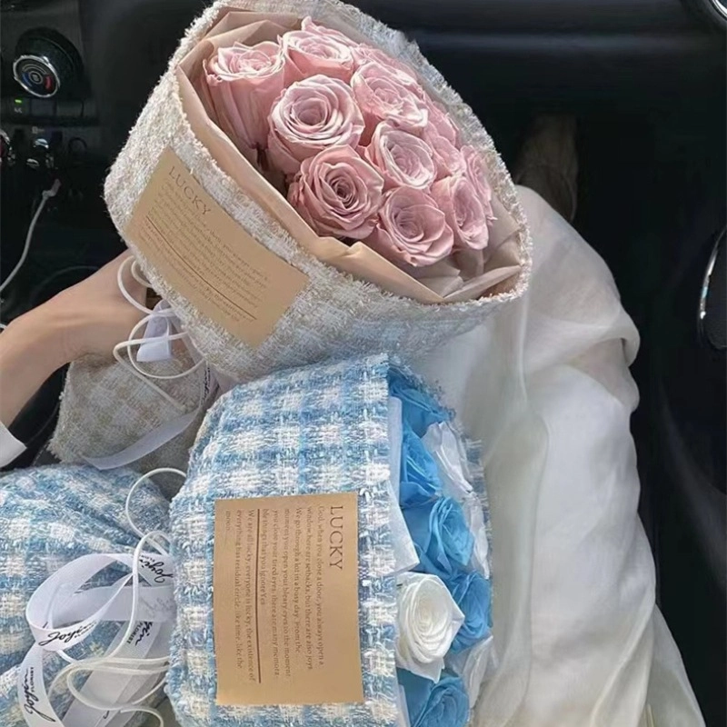 Cuộn vải bố caro bọc hoa 50x150cm ảnh 17