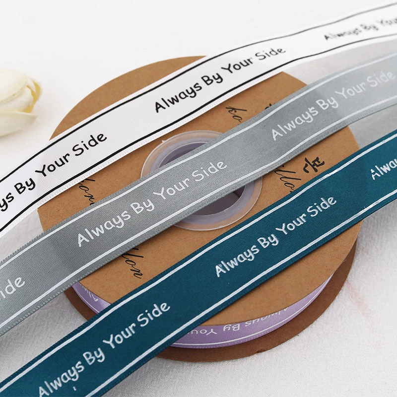 Ruy băng satin in chữ Alway By Your Side bản 2,5cm x 36 yard ảnh 3