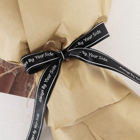 Ruy băng satin in chữ Alway By Your Side bản 2,5cm x 36 yard ảnh 4