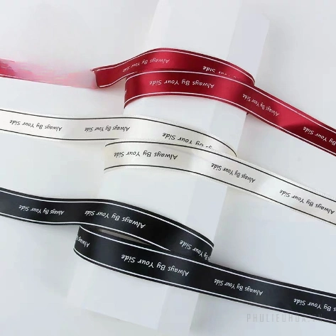 Ruy băng satin in chữ Alway By Your Side bản 2,5cm x 36 yard ảnh 7