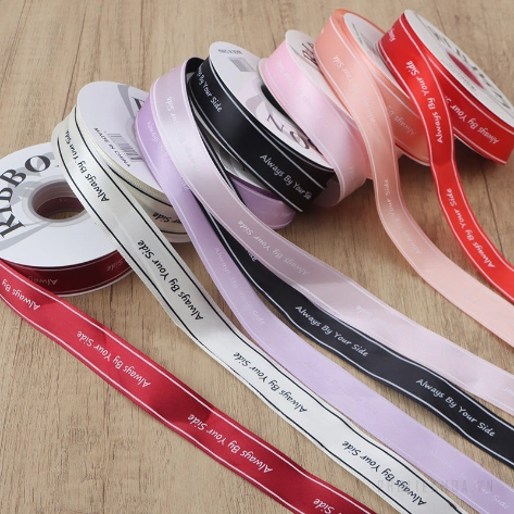 Ruy băng satin in chữ Alway By Your Side bản 2,5cm x 36 yard ảnh 11