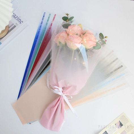 Túi bóng kính gói hoa tươi, hoa sáp trong suốt túi 20,50 chiếc size lớn ảnh 2