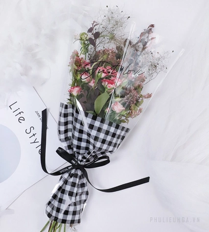 Túi bóng kính gói hoa tươi, hoa sáp trong suốt túi 20,50 chiếc size lớn ảnh 5