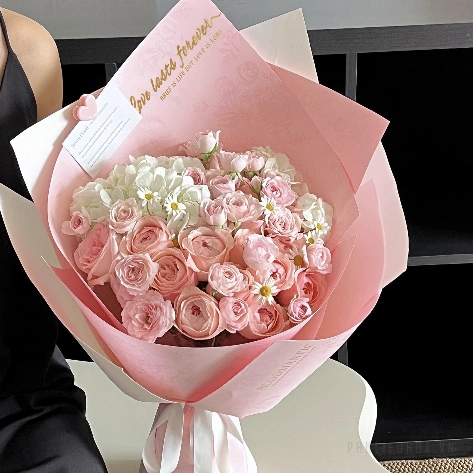 Giấy gói hoa ép kim cứng cáp 150gr túi 10 tờ ảnh 8