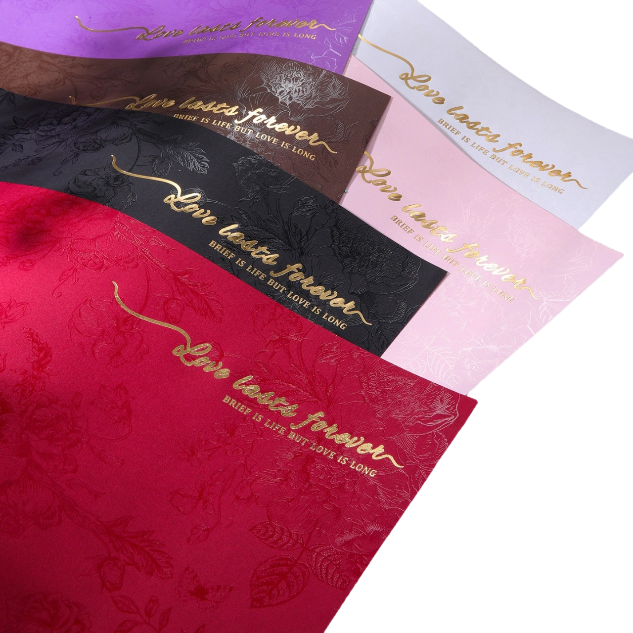 Giấy gói hoa ép kim cứng cáp 150gr túi 10 tờ ảnh 1