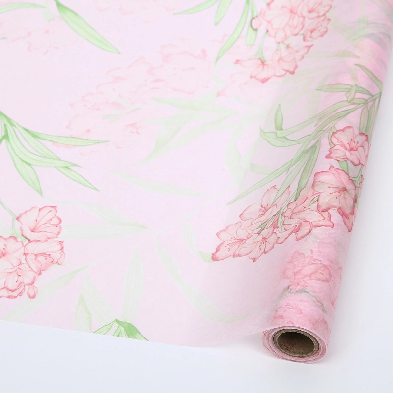 Giấy lụa vân lông không dệt in hoa 50cm x 5 yard ảnh 18