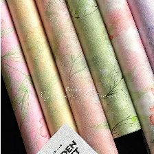 Giấy lụa vân lông không dệt in hoa 50cm x 5 yard ảnh 6