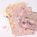 Giấy gói hoa một mặt Fenghua họa tiết hoa hồng lãng mạn tone Pastel bản 35x50cm ảnh 6