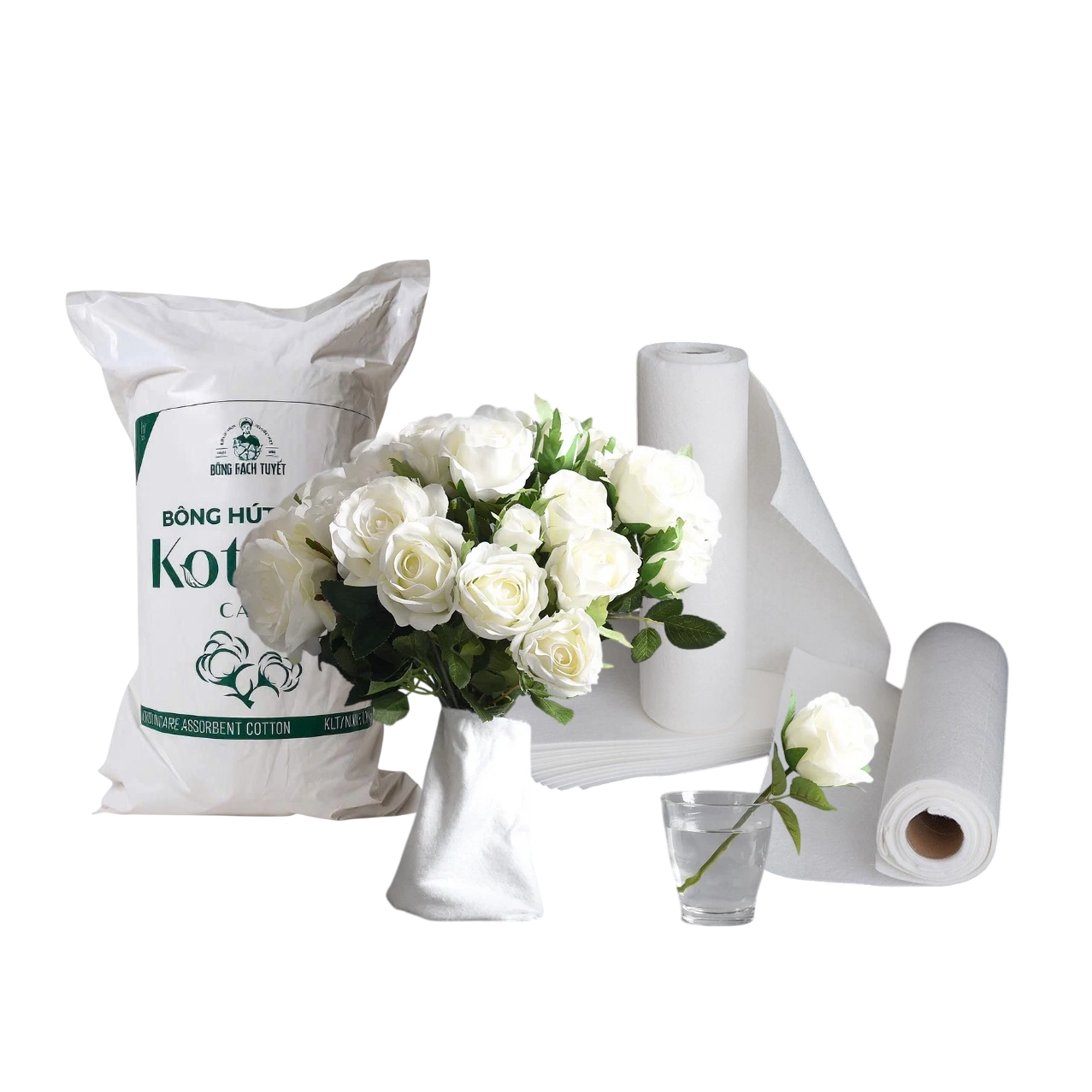 Bông gòn bọc gốc hoa, giữ ẩm Batuni và Kotton Care  ảnh 1