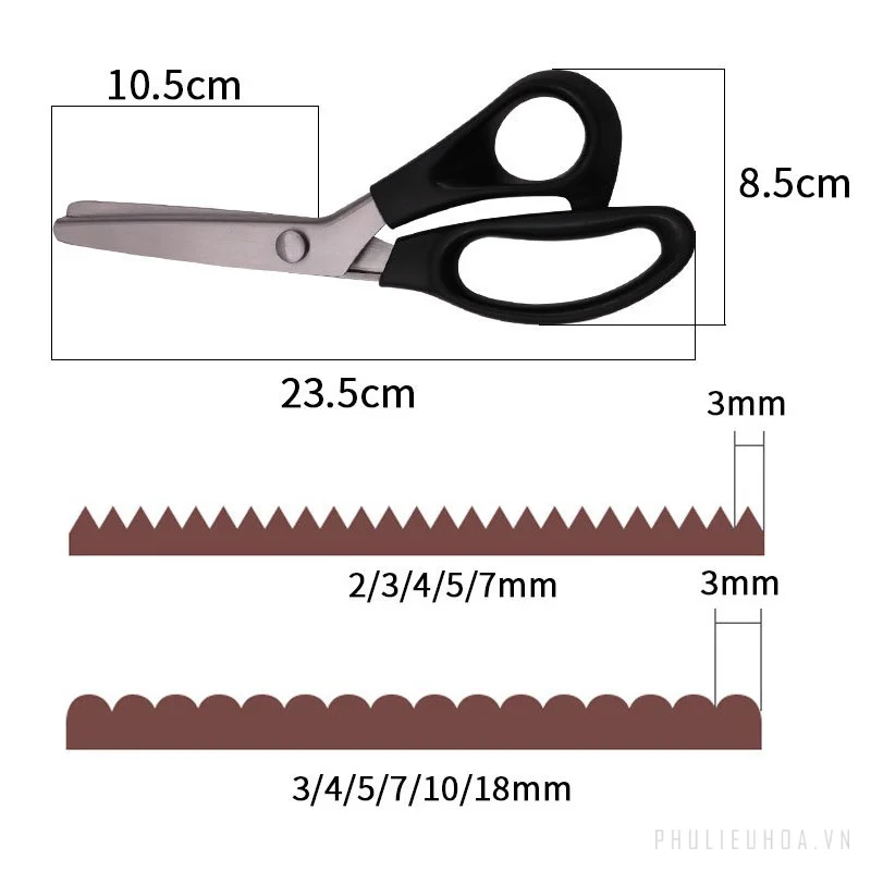 Kéo cắt vải giấy, cắt sóng giấy thủ công ảnh 2