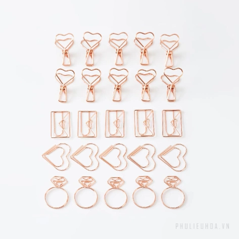 Hộp combo 24 kẹp thiệp mạ nhôm  ảnh 2