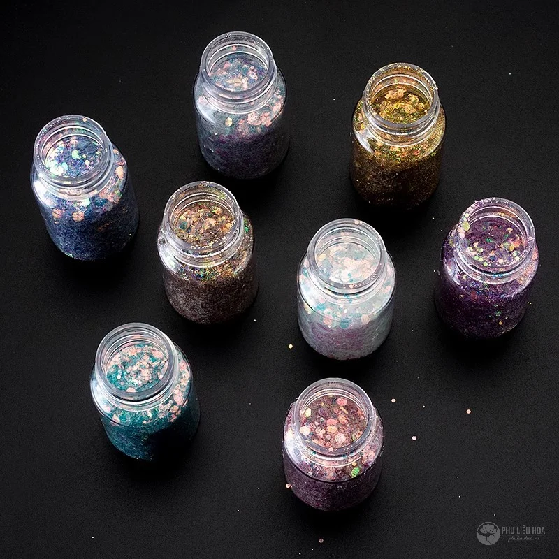 Kim tuyến dạng sợi mảnh trang trí hoa bông hoa hiệu ứng tuyết hũ 10gr ảnh 29