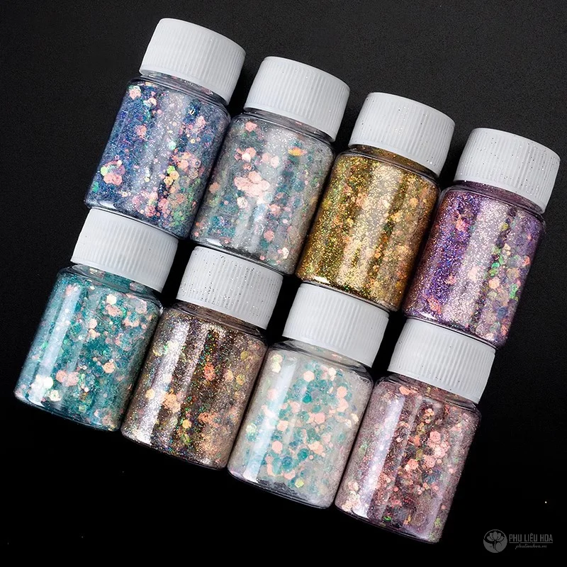 Kim tuyến dạng sợi mảnh trang trí hoa bông hoa hiệu ứng tuyết hũ 10gr ảnh 30