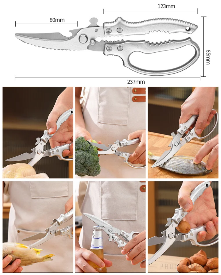 Kéo làm bếp đa năng thép không gỉ Martensitic ảnh 2