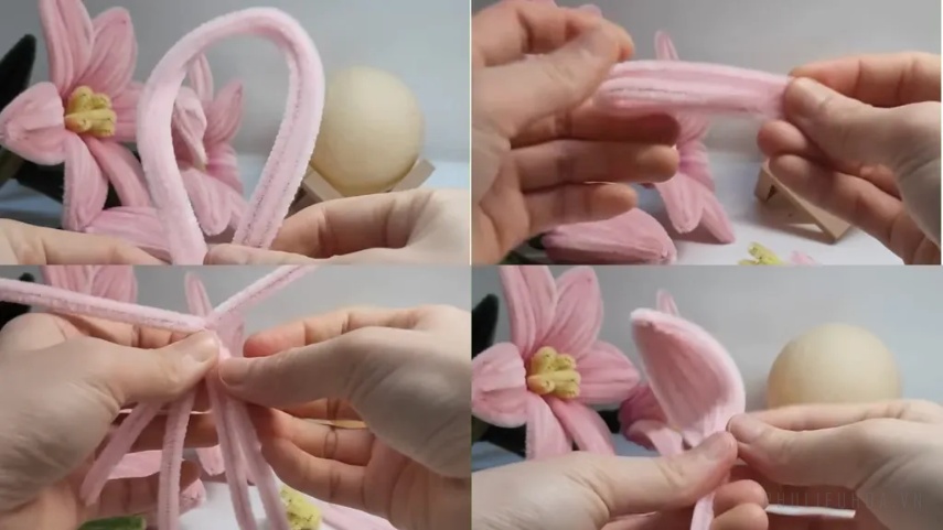 Hướng dẫn cách làm hoa ly đẹp bằng kẽm nhung tại nhà