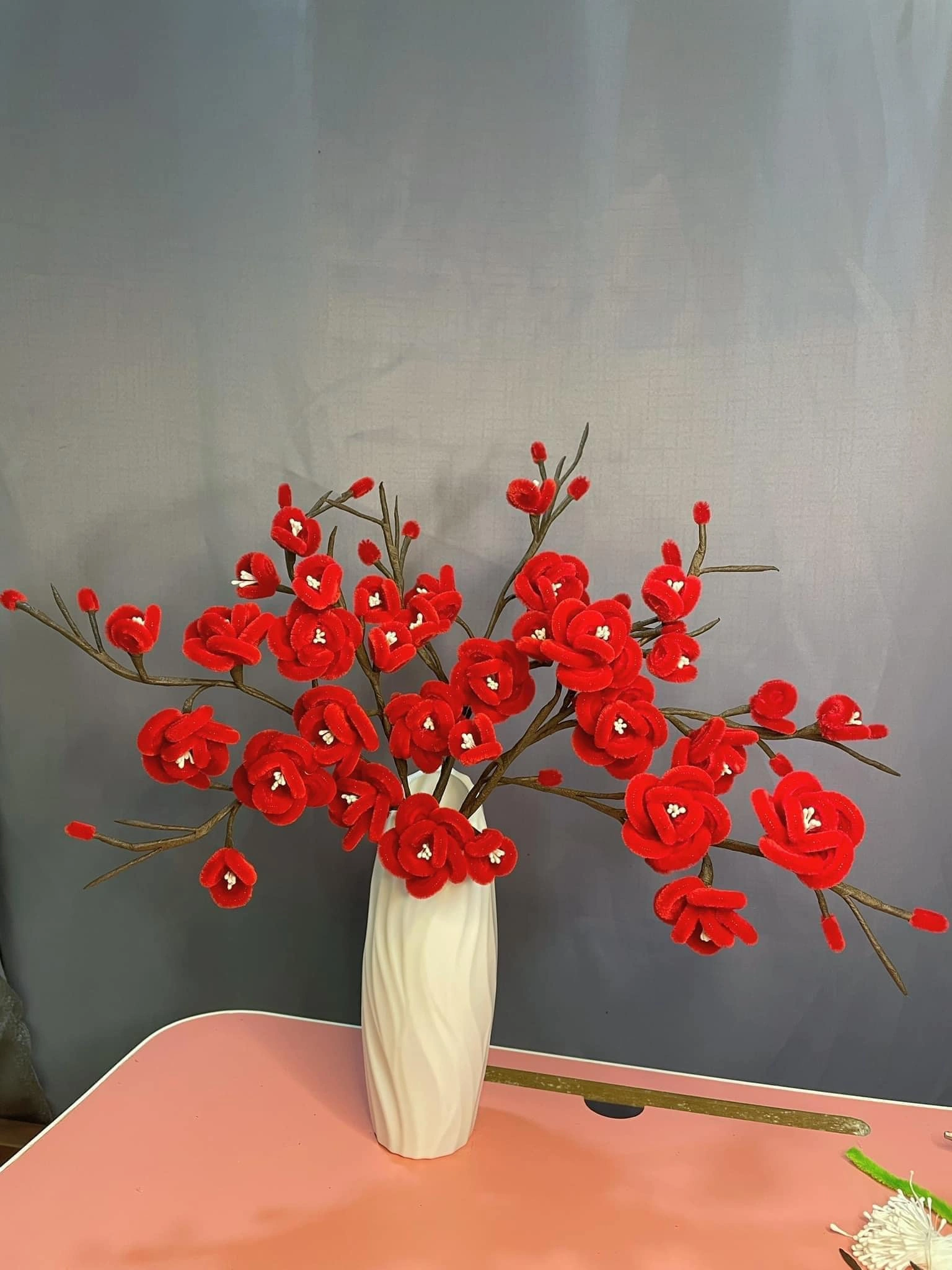 Kẽm nhung làm hoa handmade màu pastel 30cm (có 100 cây) ảnh 10
