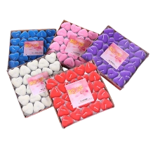 Ảnh sản phẩm Hộp 50 nến Tealight trang trí hình trái tim không mùi không khói 1