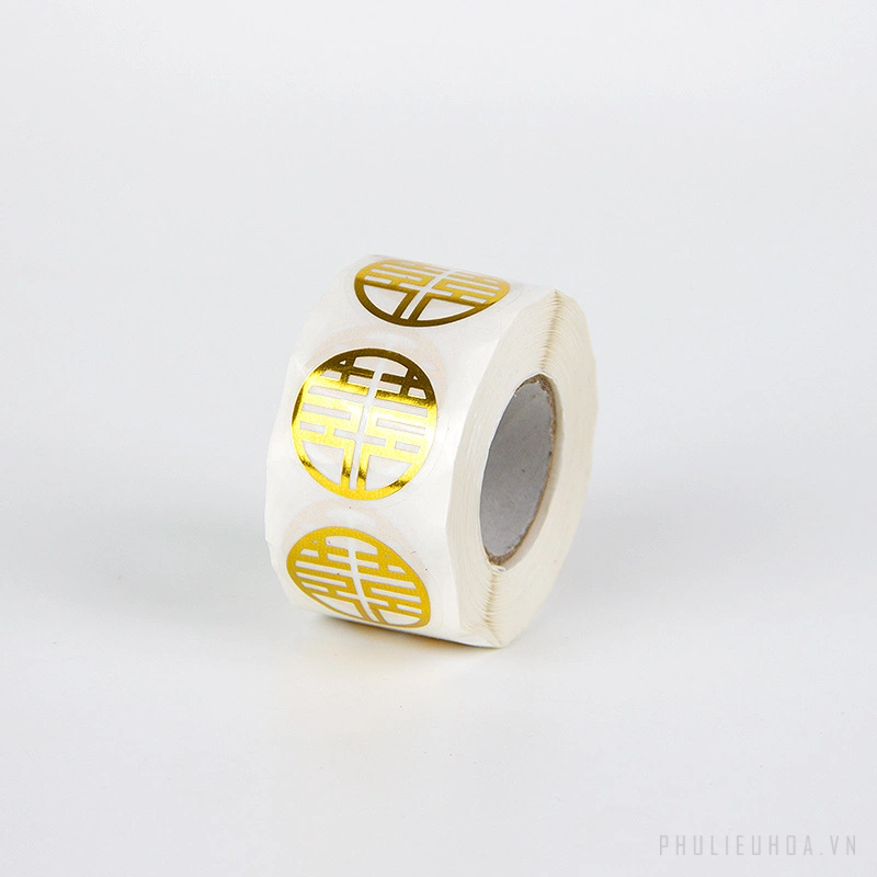 Cuộn 430 sticker dán chữ phúc 2cm