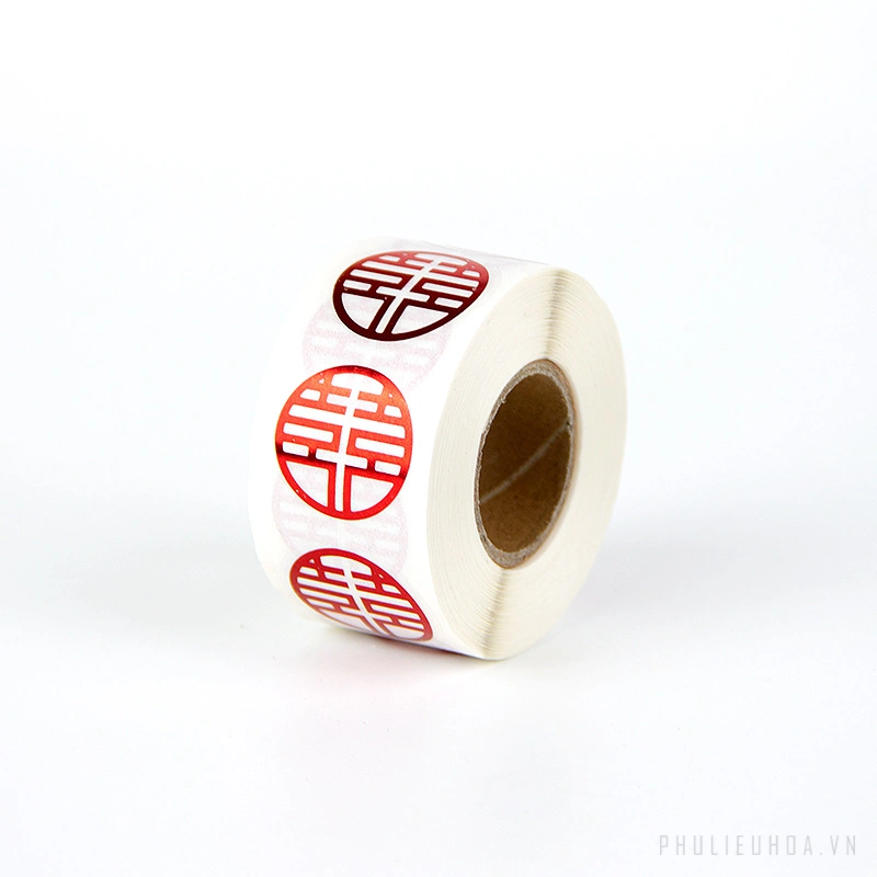 Cuộn 430 sticker dán chữ phúc 2cm