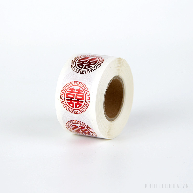 Cuộn 430 sticker dán chữ phúc 2cm