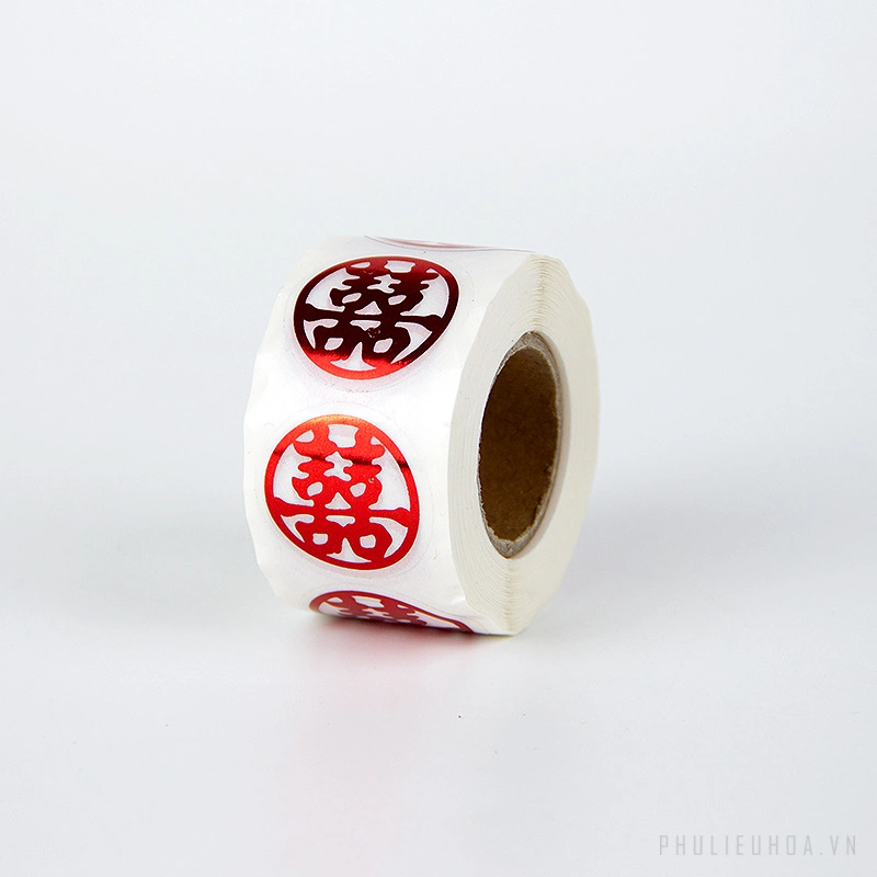 Cuộn 430 sticker dán chữ phúc 2cm