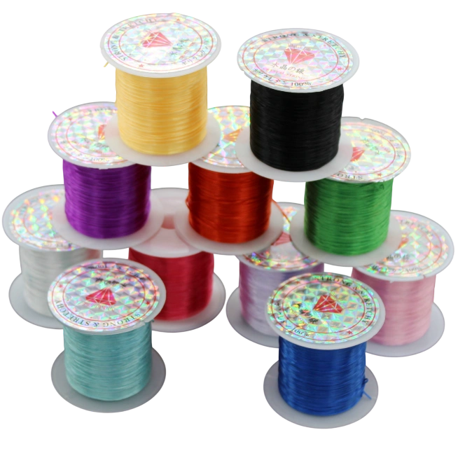 Ảnh sản phẩm Combo 2 cuộn dây cước thủ công đàn hồi co giãn xâu trang sức 0.6 li x 10m  1