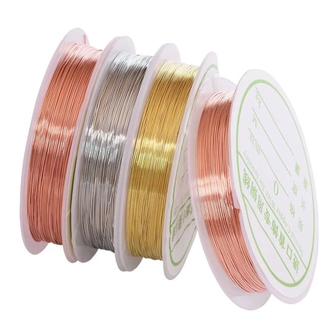 Ảnh sản phẩm Cuộn dây đồng uốn thủ công làm trang sức handmade 0.3mm x 15m 1