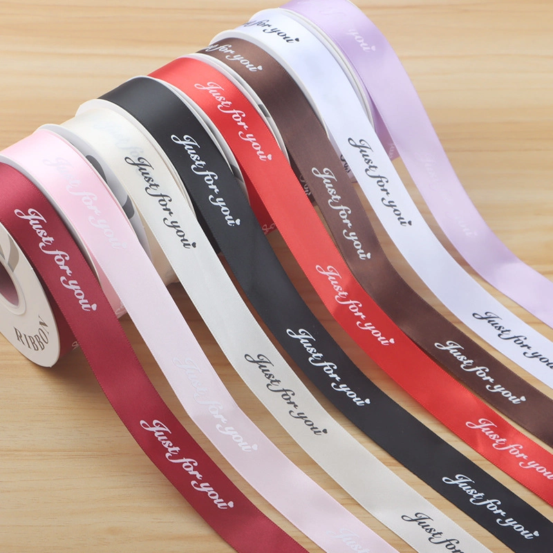 Dây ruy băng lụa satin Just For You in chữ nhiều màu gói hoa buộc quà bản 2.5cm x 30yard ảnh 27