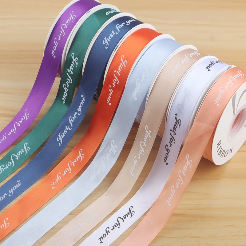Dây ruy băng lụa satin Just For You in chữ nhiều màu gói hoa buộc quà bản 2.5cm x 30yard ảnh 28