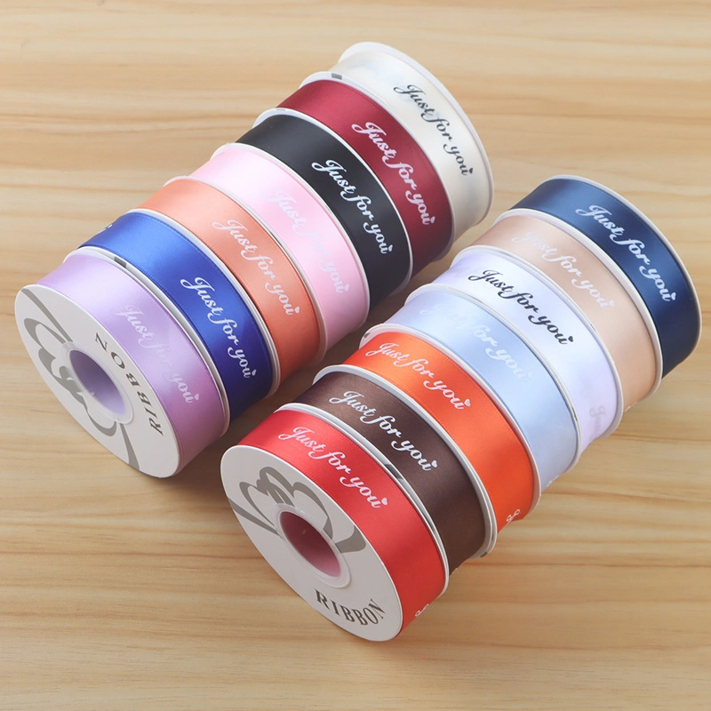 Dây ruy băng lụa satin Just For You in chữ nhiều màu gói hoa buộc quà bản 2.5cm x 30yard ảnh 30