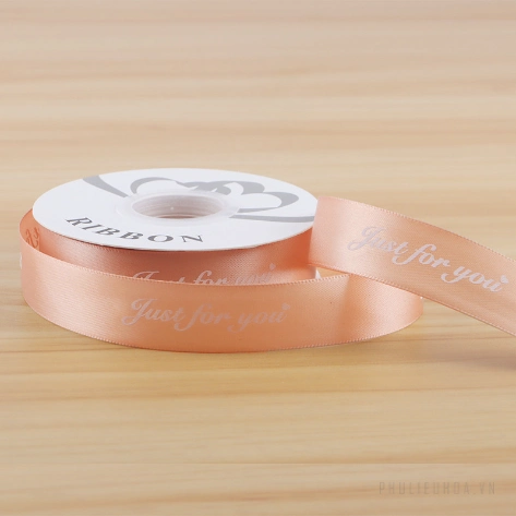 Dây ruy băng lụa satin Just For You in chữ nhiều màu gói hoa buộc quà bản 2.5cm x 30yard ảnh 15