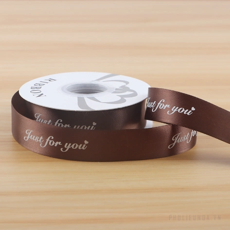 Dây ruy băng lụa satin Just For You in chữ nhiều màu gói hoa buộc quà bản 2.5cm x 30yard ảnh 19