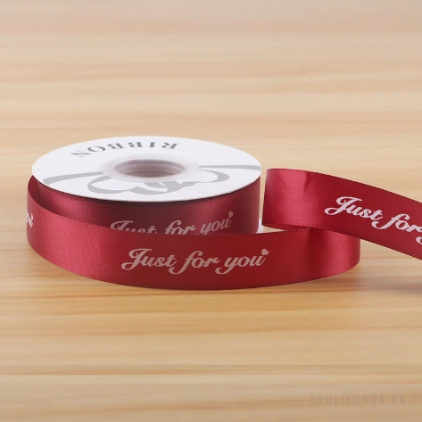 Dây ruy băng lụa satin Just For You in chữ nhiều màu gói hoa buộc quà bản 2.5cm x 30yard ảnh 24