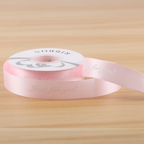 Dây ruy băng lụa satin Just For You in chữ nhiều màu gói hoa buộc quà bản 2.5cm x 30yard ảnh 22