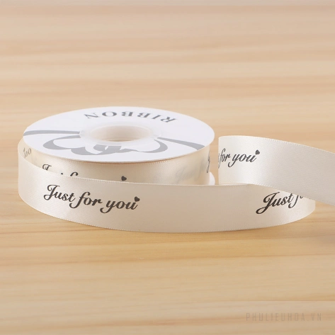 Dây ruy băng lụa satin Just For You in chữ nhiều màu gói hoa buộc quà bản 2.5cm x 30yard ảnh 23