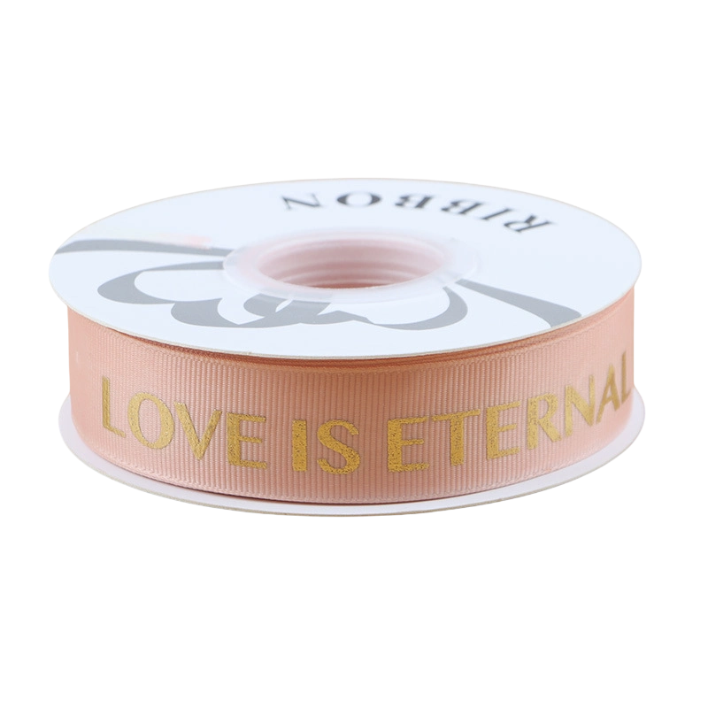 Dây ruy băng gân in chữ đồng Love Is Eternal bản 2.5cm x 30yard nhiều màu ảnh 9