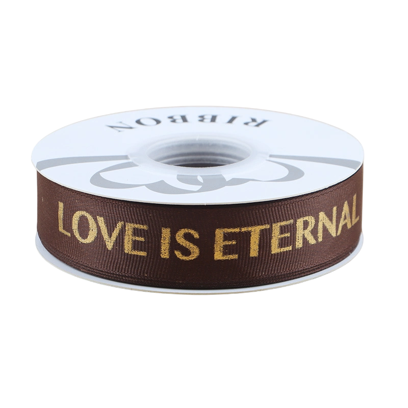 Dây ruy băng gân in chữ đồng Love Is Eternal bản 2.5cm x 30yard nhiều màu ảnh 11